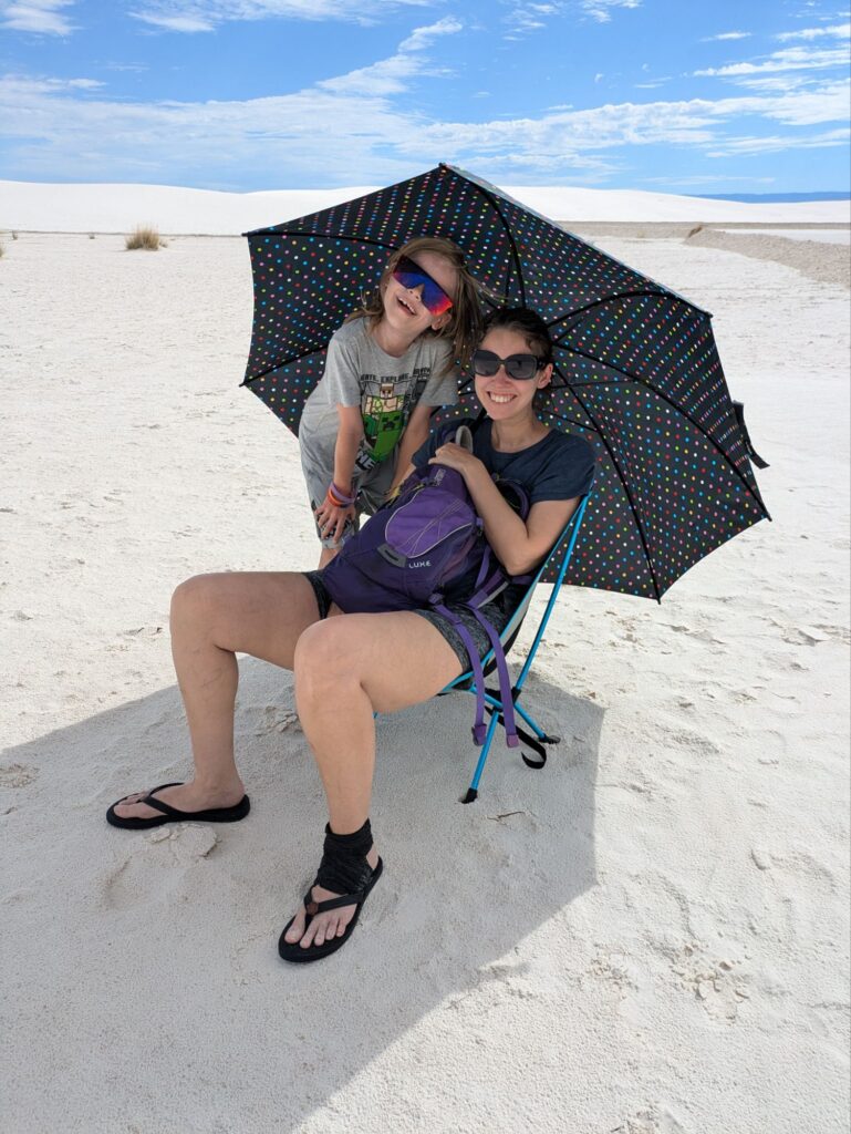 Mom enjoying some dunes