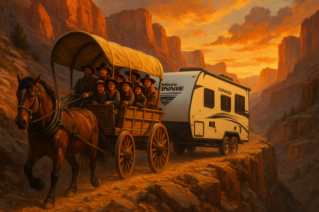 Rootin' tootin' wild west adventure through the rocky mountains.