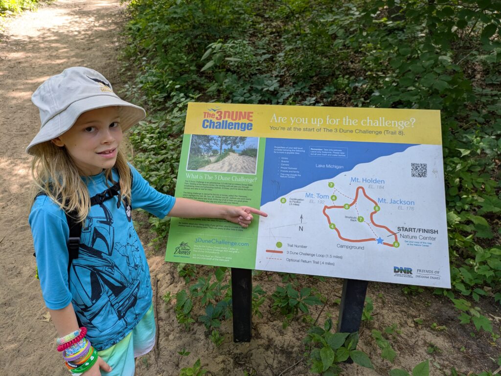 Lincoln Mapping out the 3 Dune Challenge!