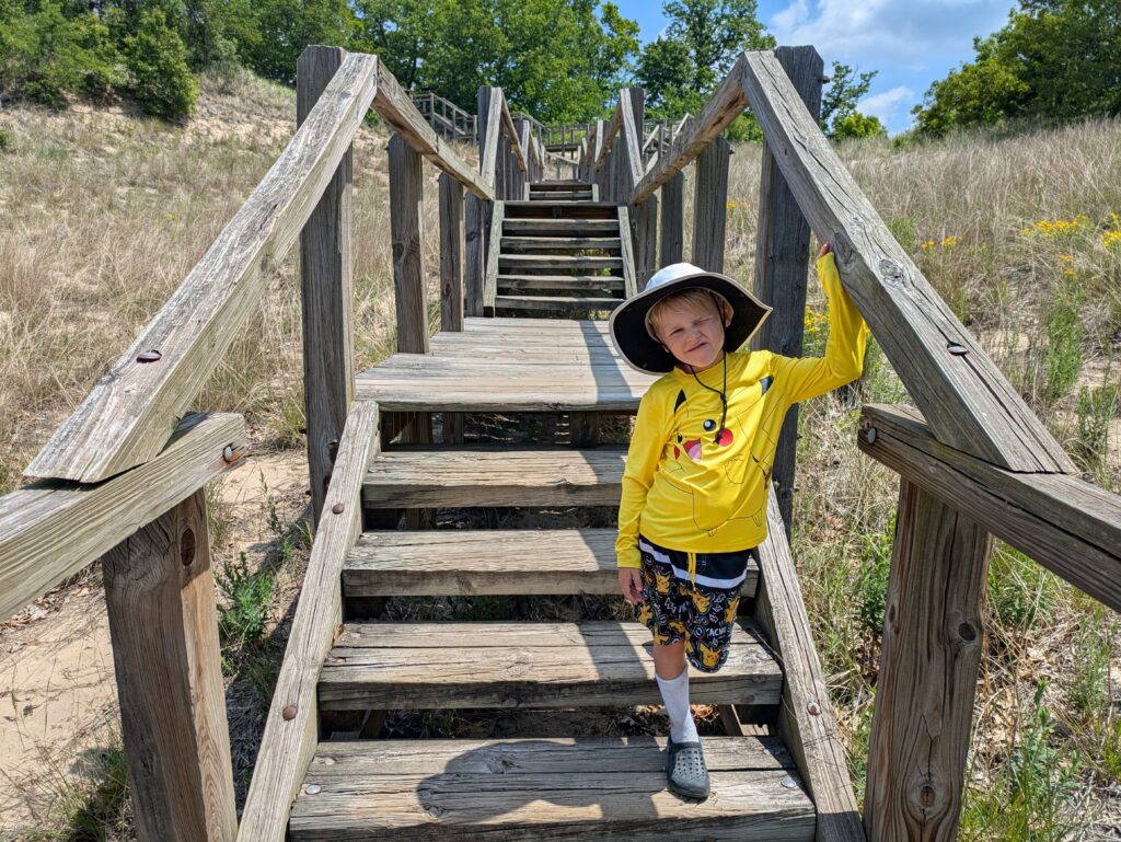 Madison at the foot of the 3rd Dune