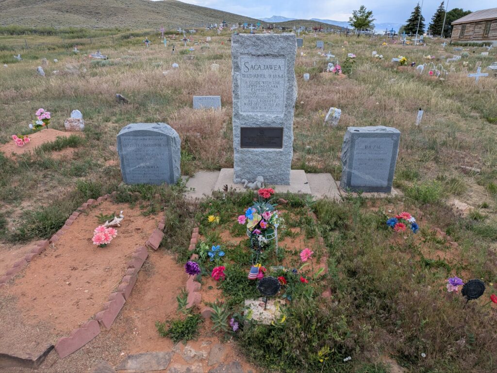 The peaceful cemetery where Sacajawea lies beside her family