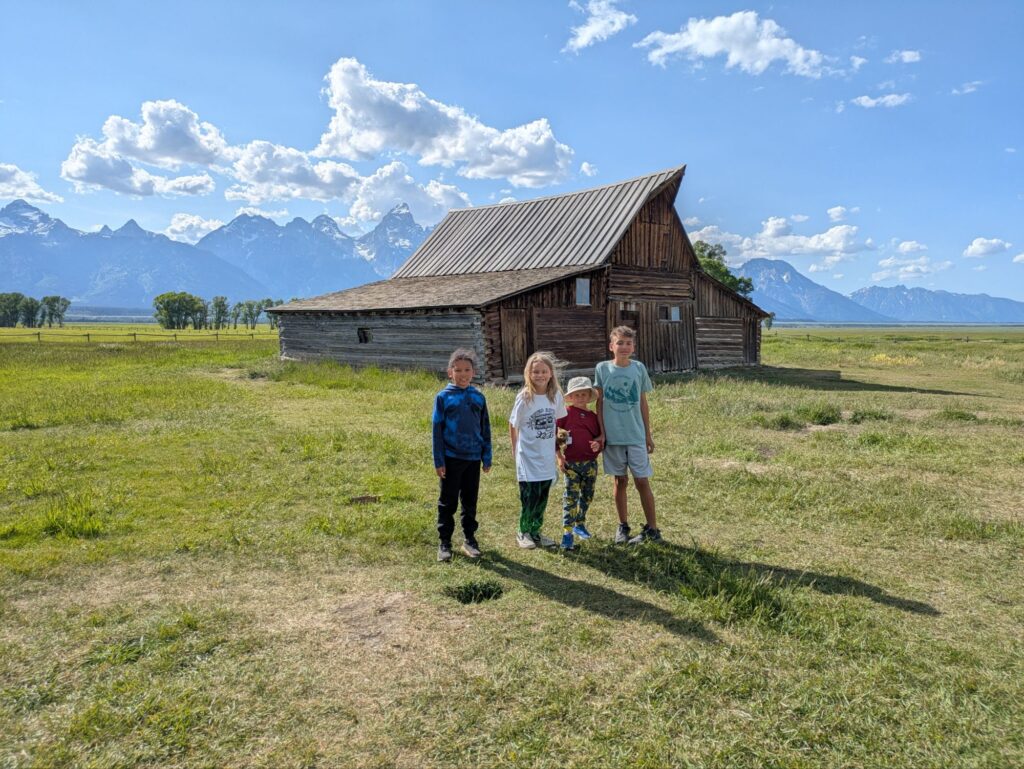 The iconic barn of Mormon Row with prairie dog neighbors