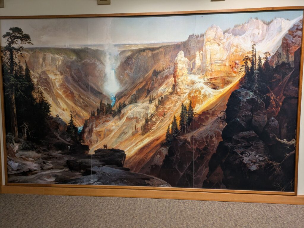 Thomas Moran's famous painting of the falls - see the resemblance?