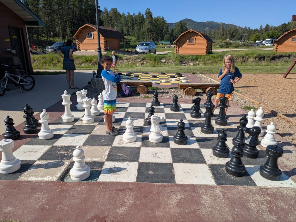 Lincoln and Lucas playing a intense game of chess
