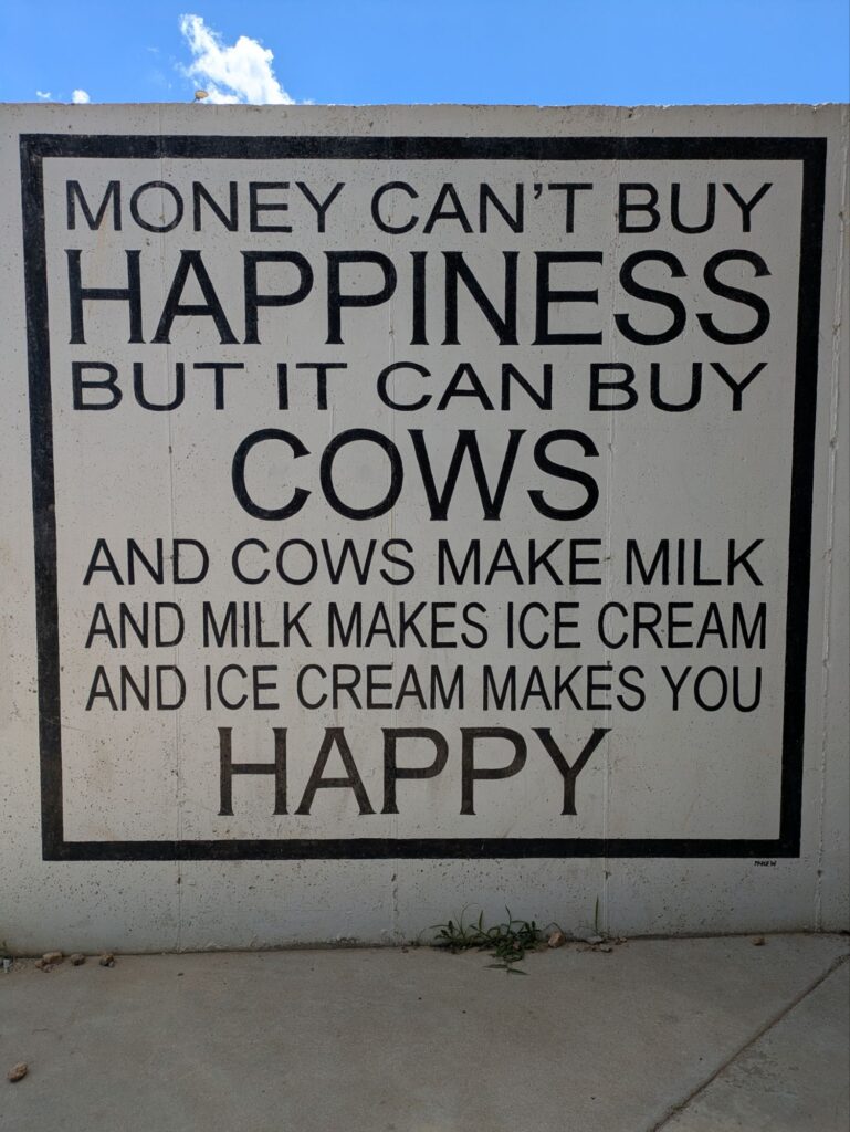 But money can also buy ice cream?