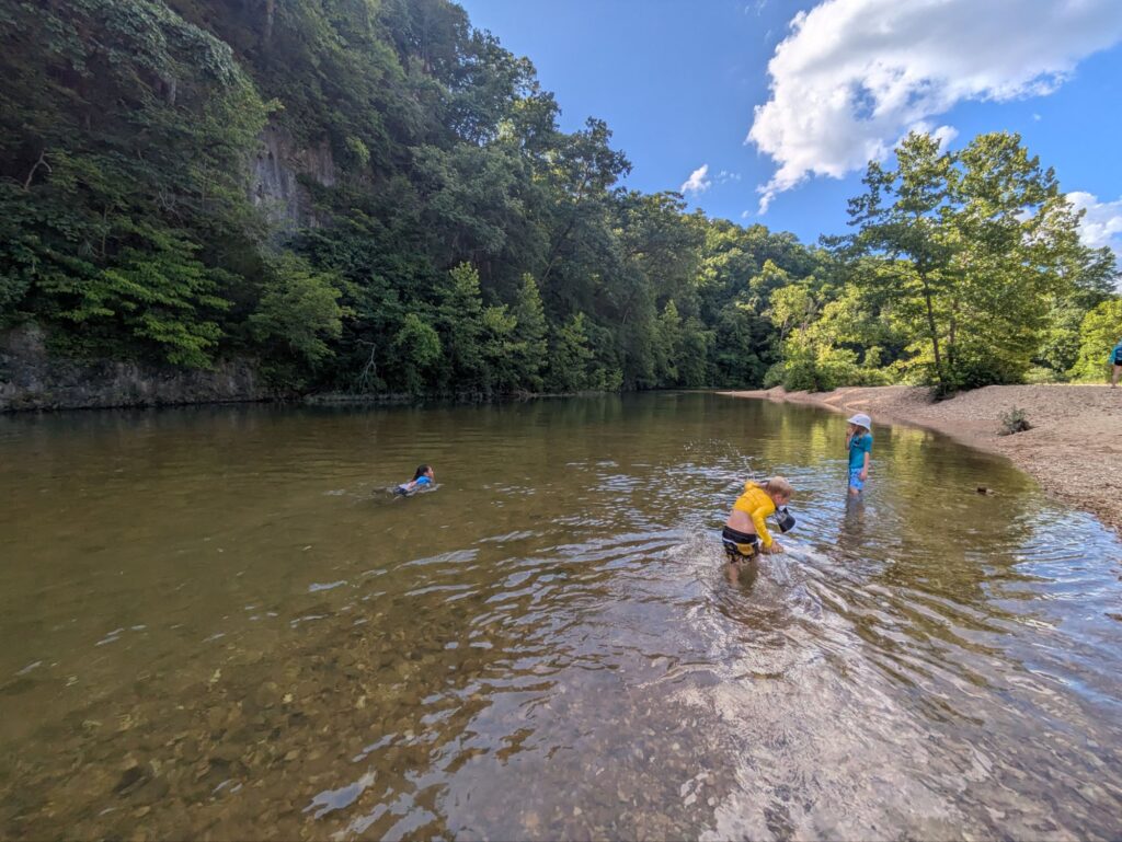 One last wild swim before heading east.