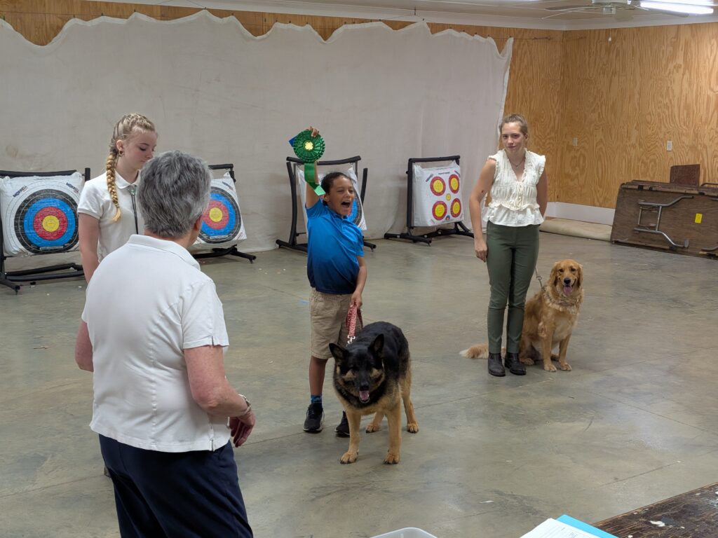 Lucas winning First Prize at the 4H Regional Dog Qualifier