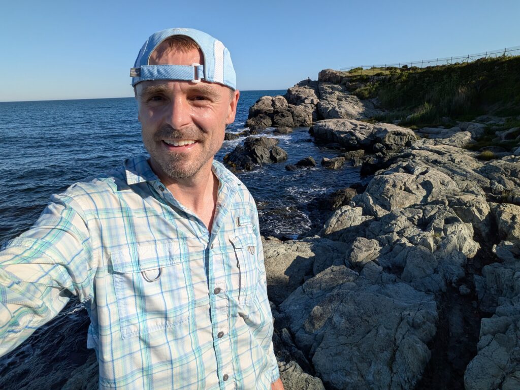 Dad on his Cliff Walk Run