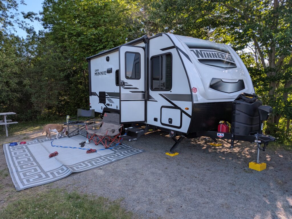 Setup at Bar Harbor Campground