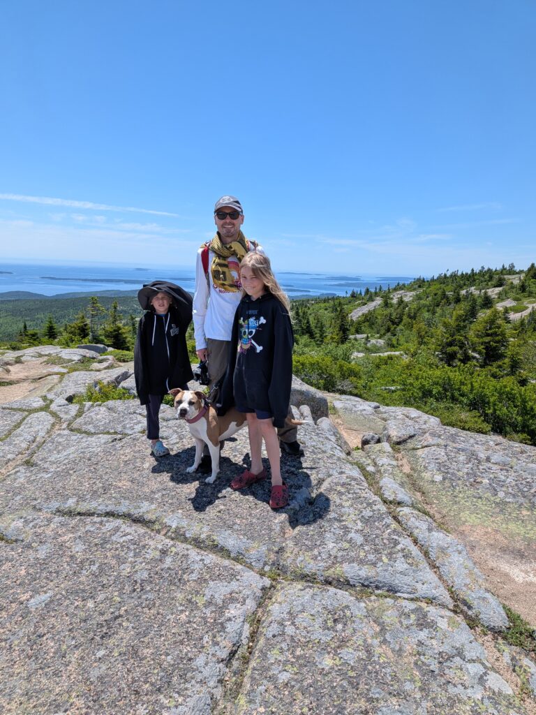Atop Cadillac Mountain with Views of the Gulf of Maine