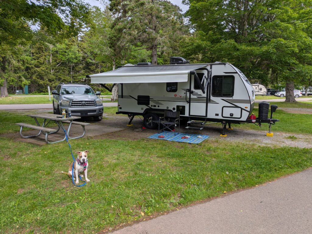 Fundy National Park setup with Stella Posing