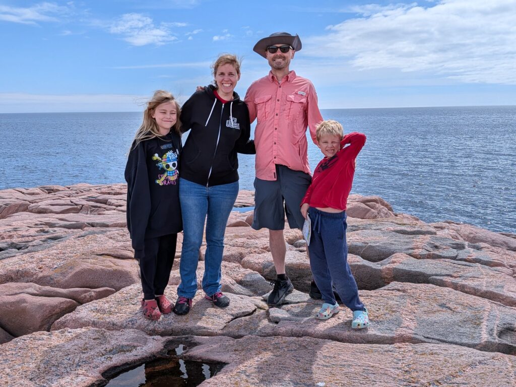 Family Photo on Green Cove Rock Outcropping