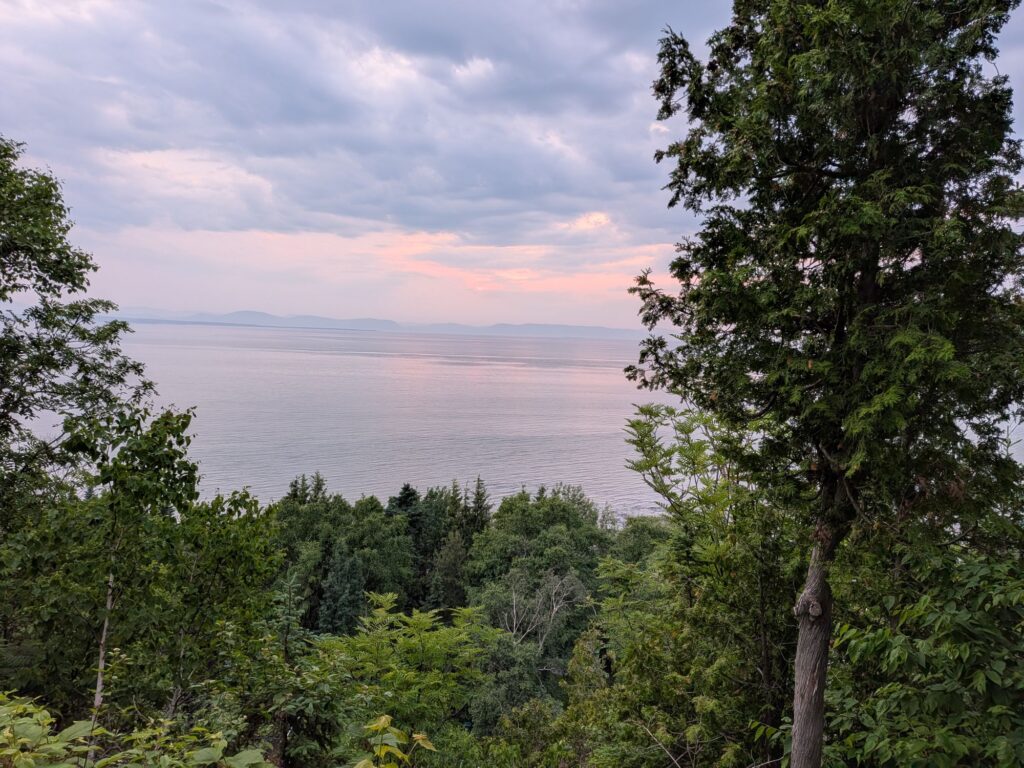 Sunset views of the St. Lawrence