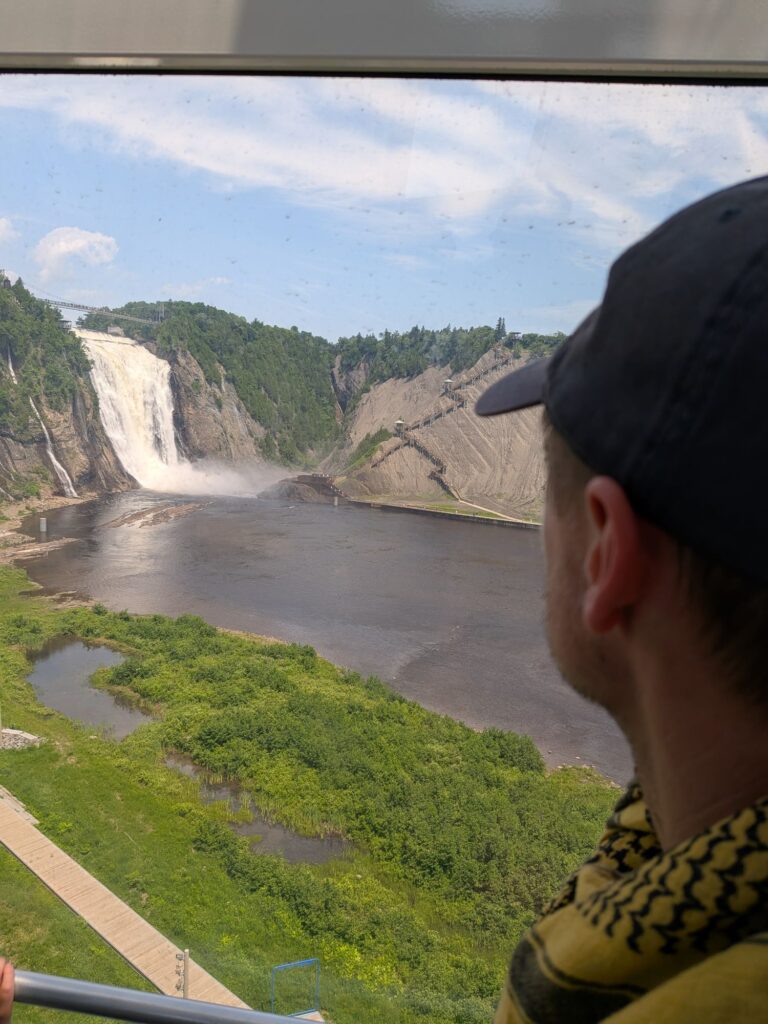 Gondola View of Montmercy Falls, near Quebec City